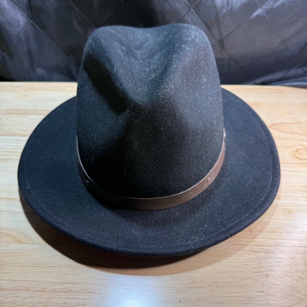 Scala Classico Men's Crushable Classic Black 100% Wool Fedora XLarge